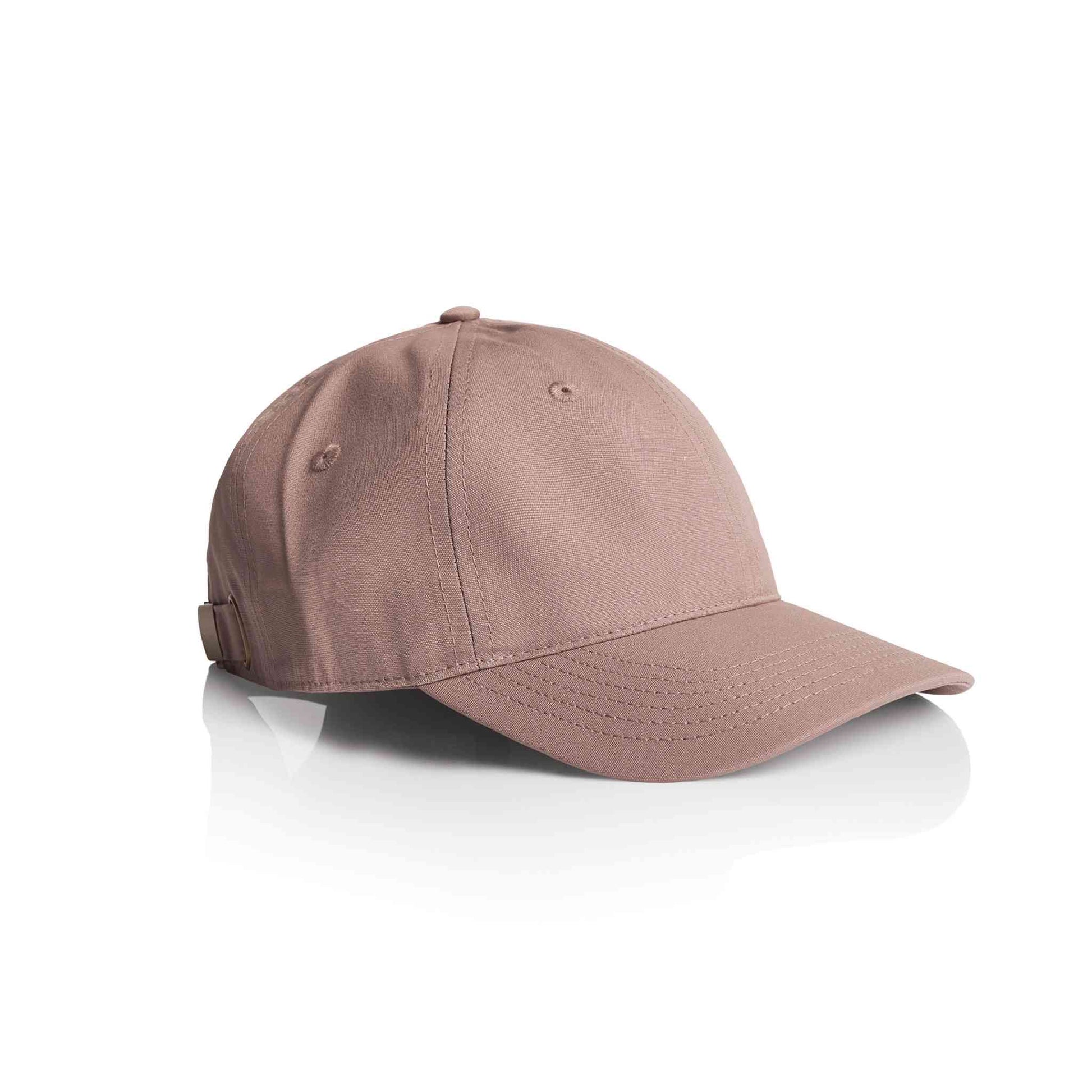 AS Colour 1130 Access 6 panel cap in hazy pink colour, side view