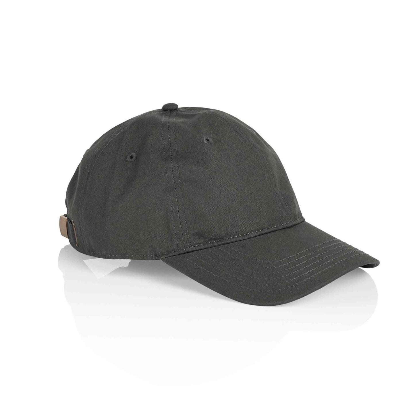 AS Colour 1111 Davie six panel cap in dark grey profile.