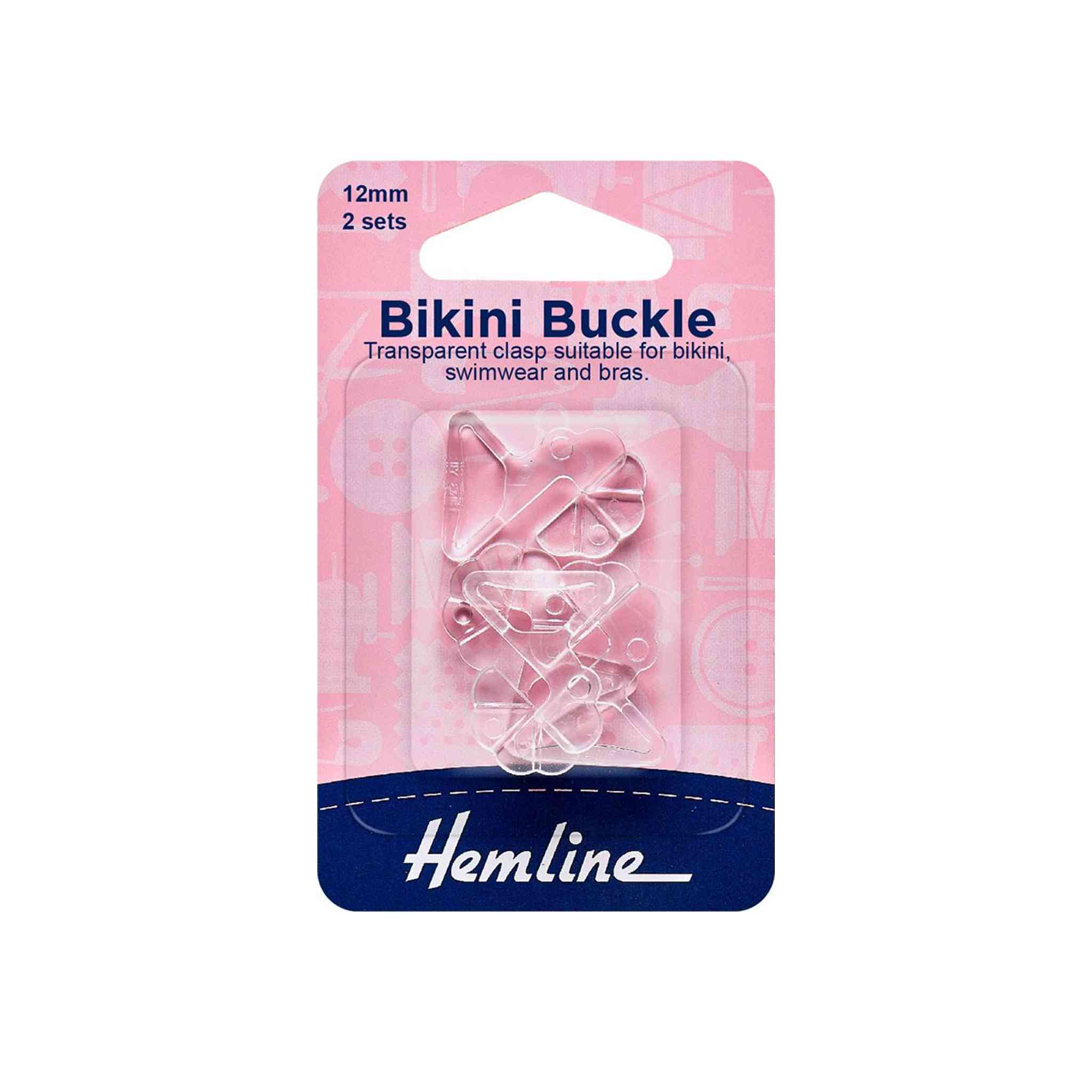 Hemline Bikini Buckles: Clear - 2 sets Hemline Bikini Buckles: Clear - 2 sets