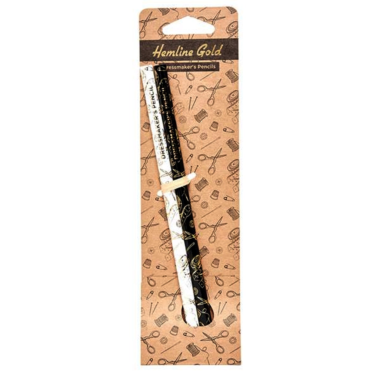 Hemline Gold Dressmaker Pencil 2pcs White / Grey lead
