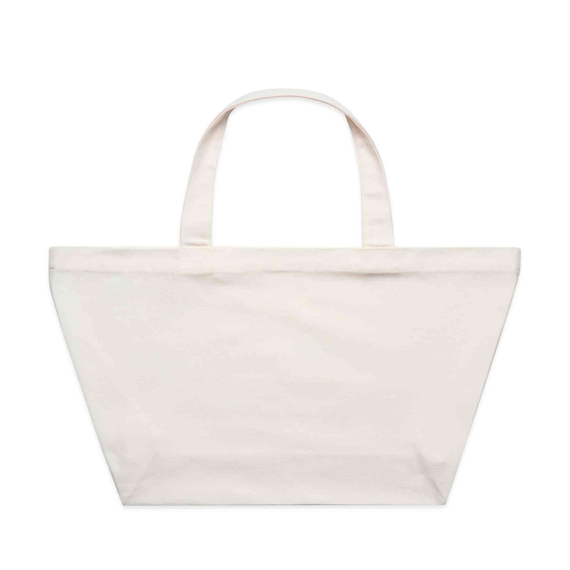 Cream tote on white background