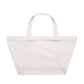 Cream tote on white background