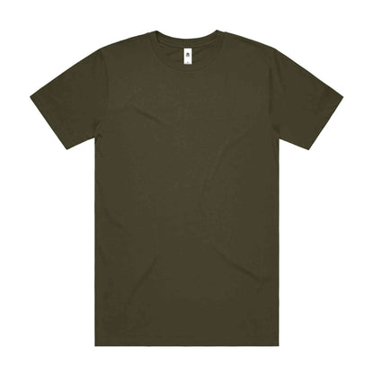 Plain army t-shirt on white background