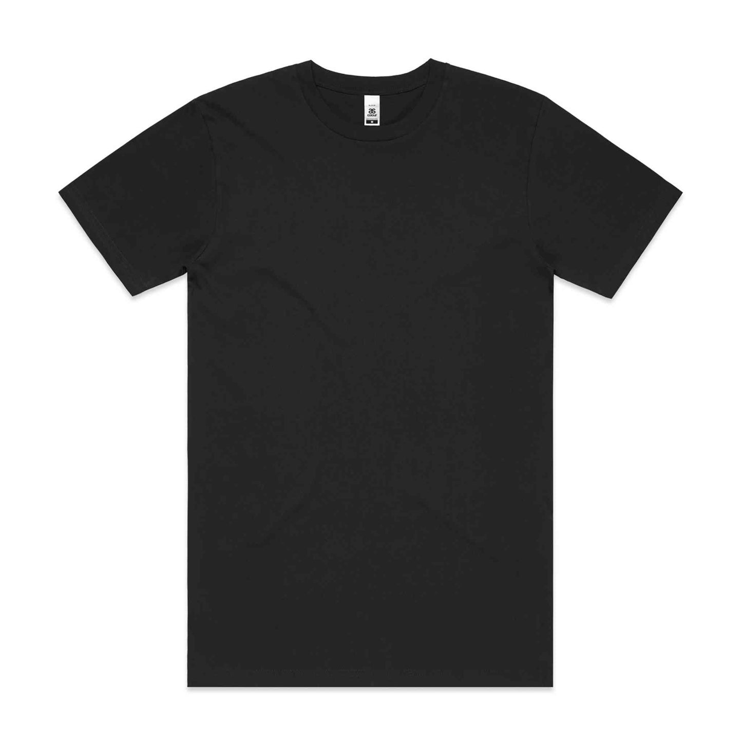 Plain black t-shirt on white background