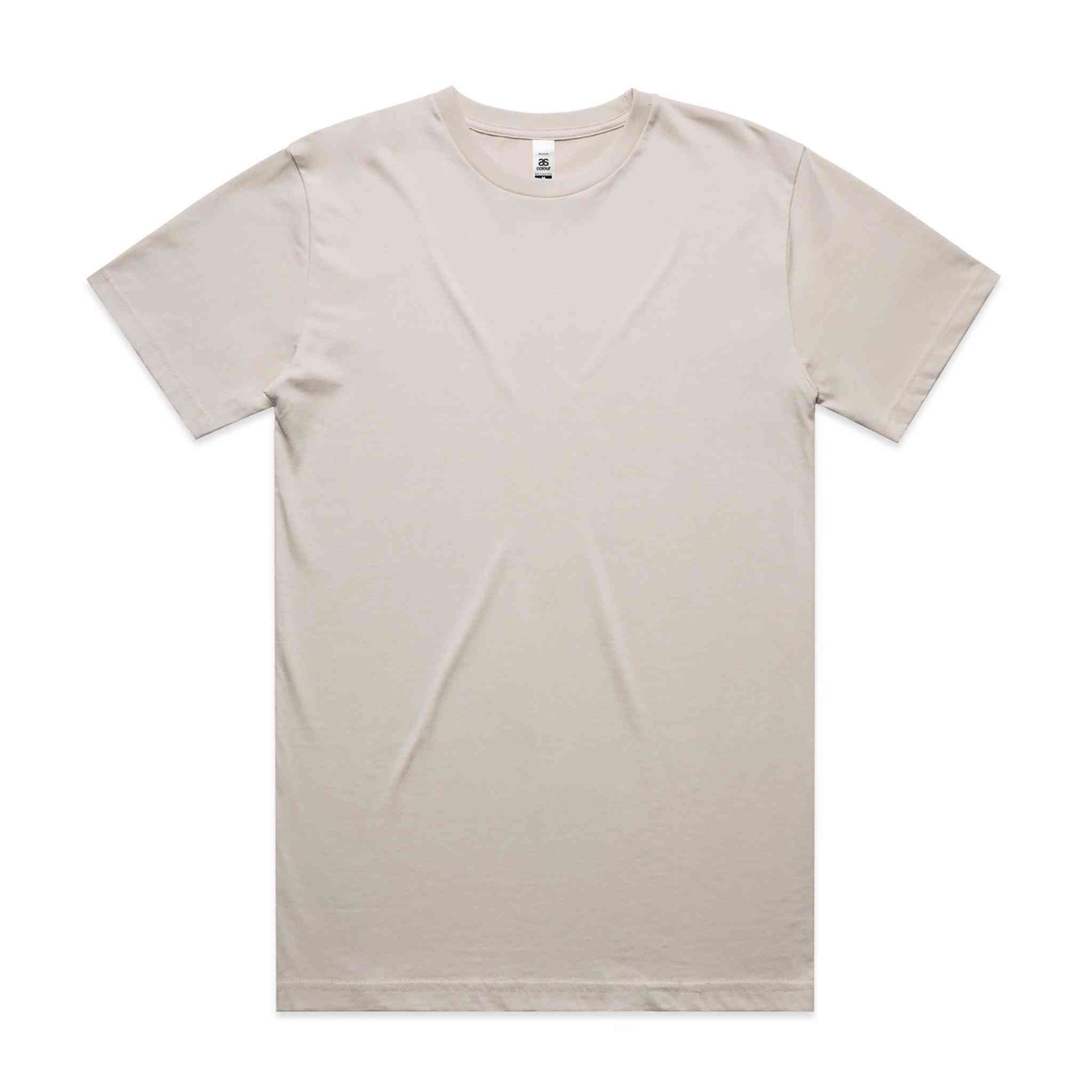Plain bone t-shirt on white background