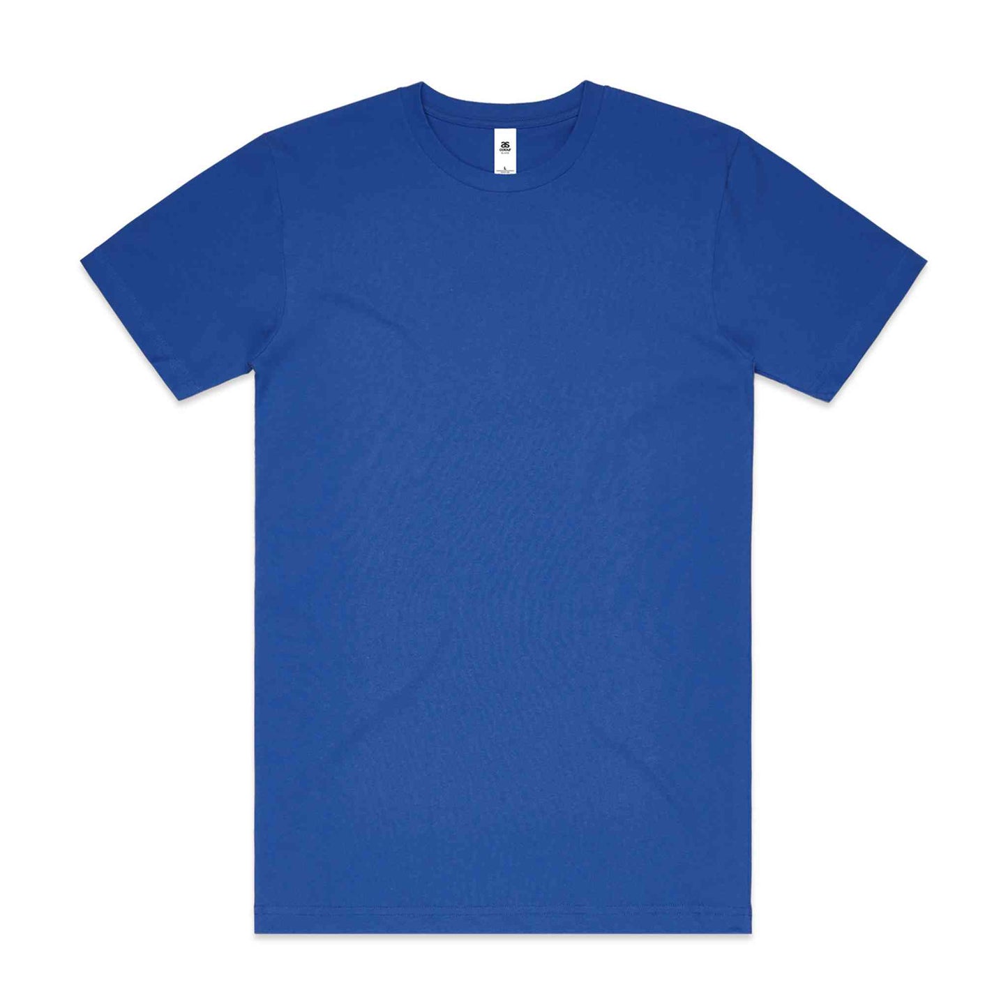 Plain bright royal t-shirt on white background