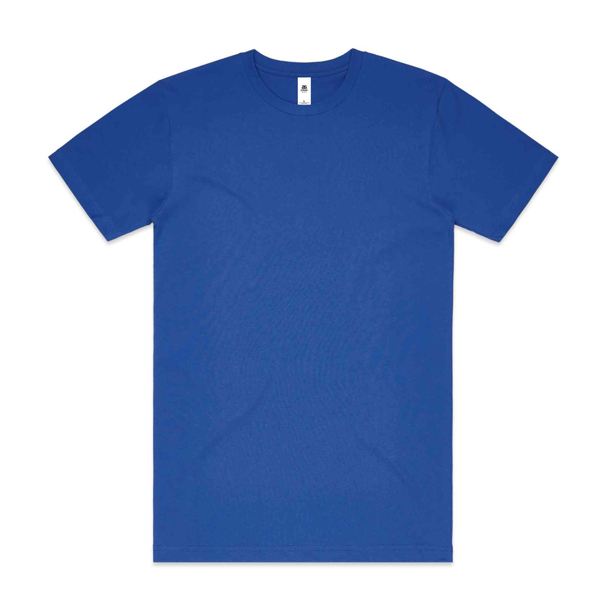 Plain bright royal t-shirt on white background