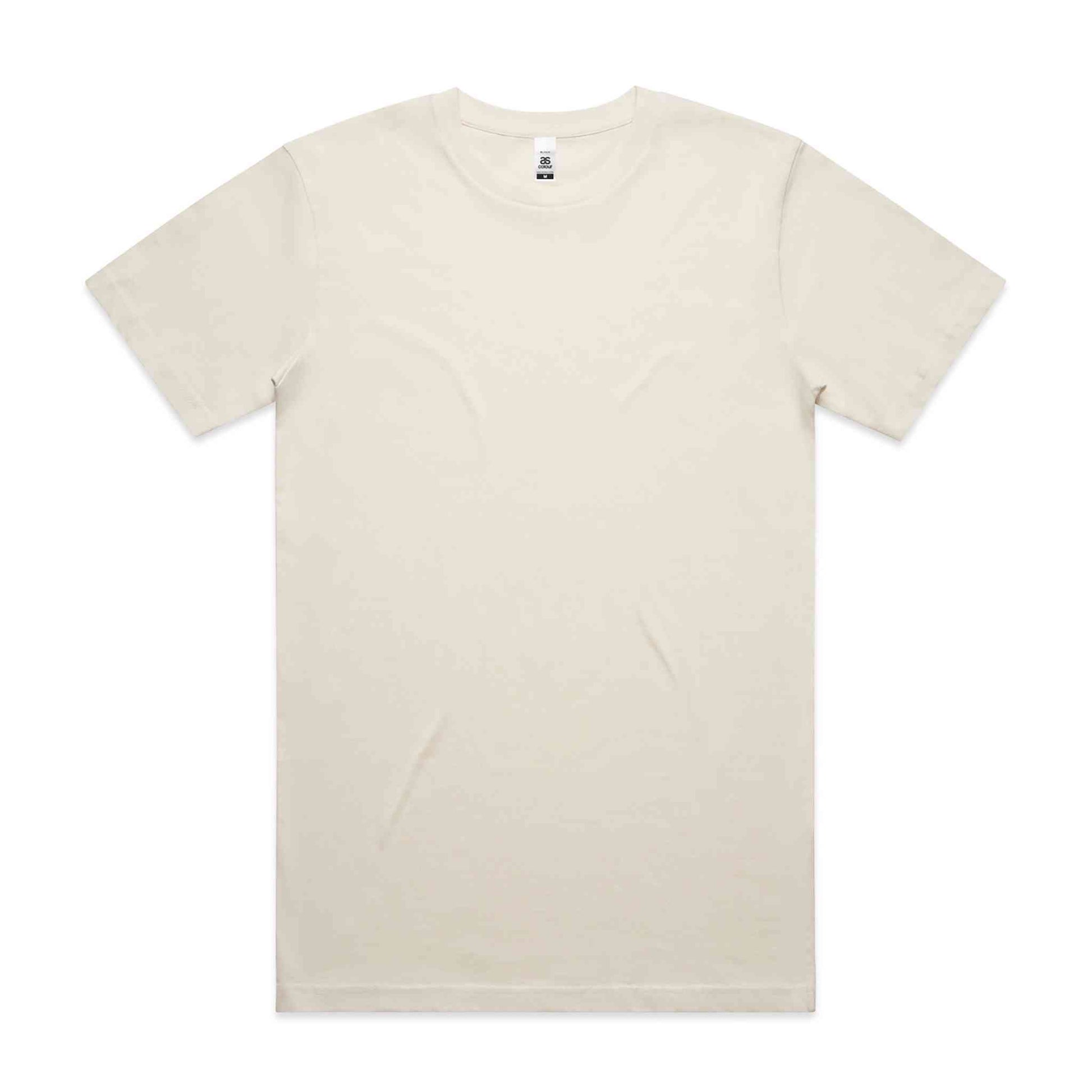 Plain ecru t-shirt on white background