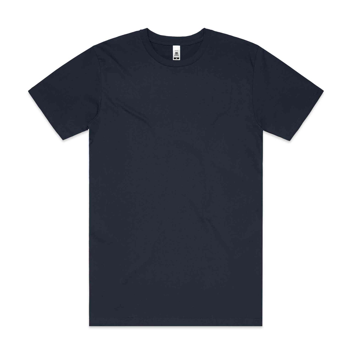 Plain navy t-shirt on white background