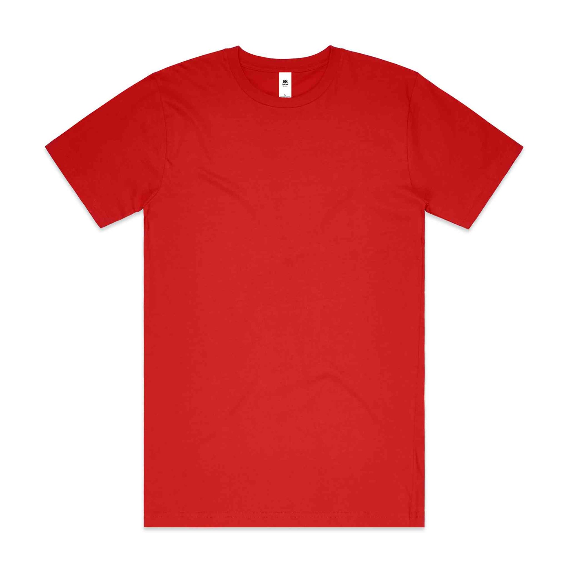 Plain red t-shirt on white background