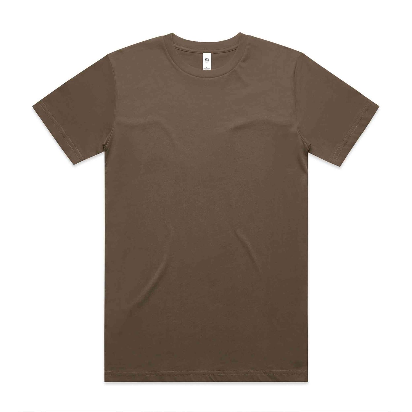 Plain walnut t-shirt on white background