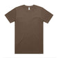 Plain walnut t-shirt on white background