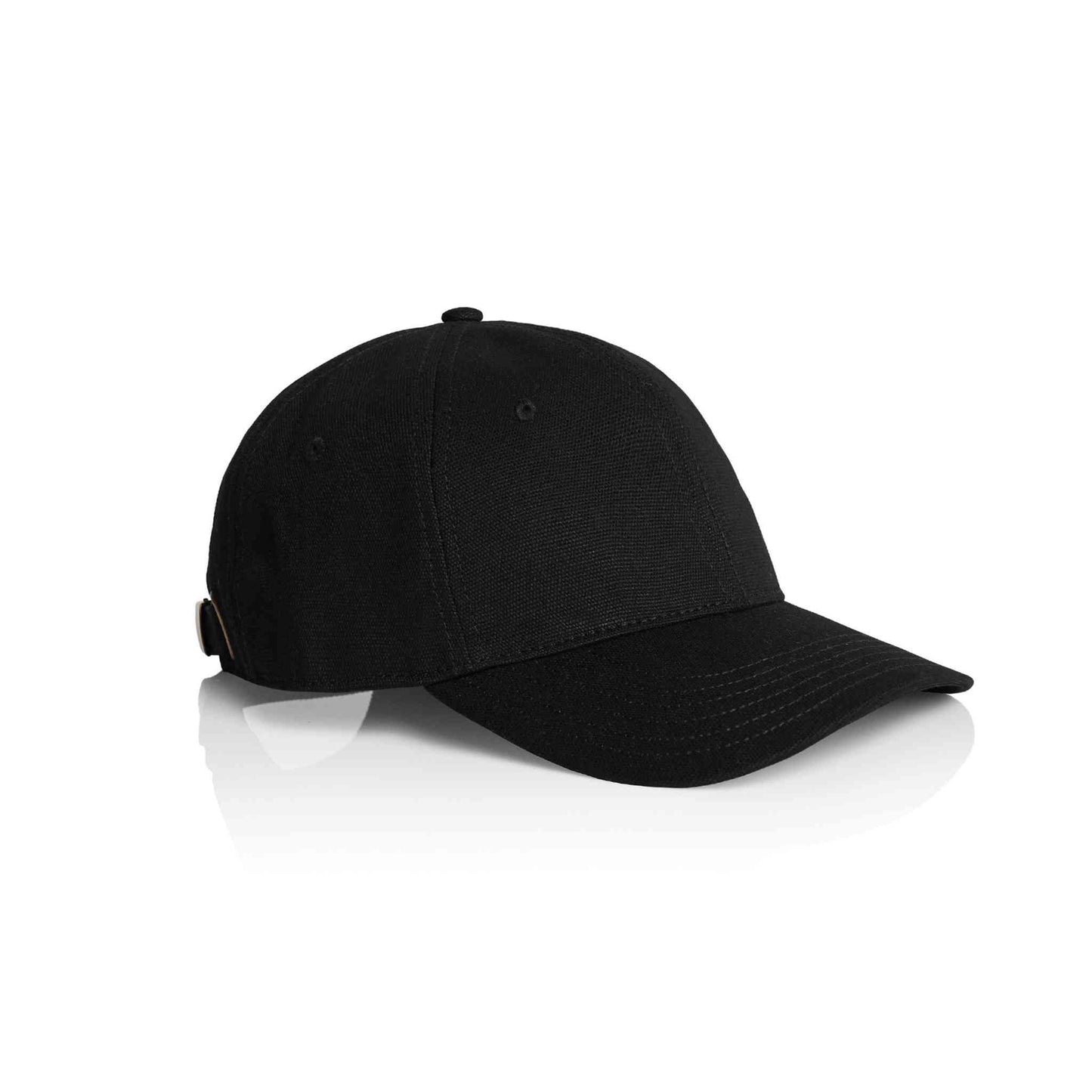 AS Colour Access 1131 canvas 6 panel cap in black colour, side view