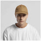 AS Colour Access 1131 canvas 6 panel cap in camel colour, front view on a model