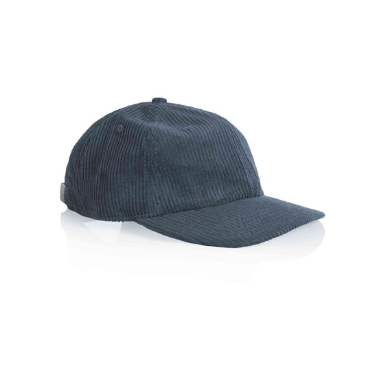AS Colour 1152 Class 6 panel cord cap in petrol blue colour, side view