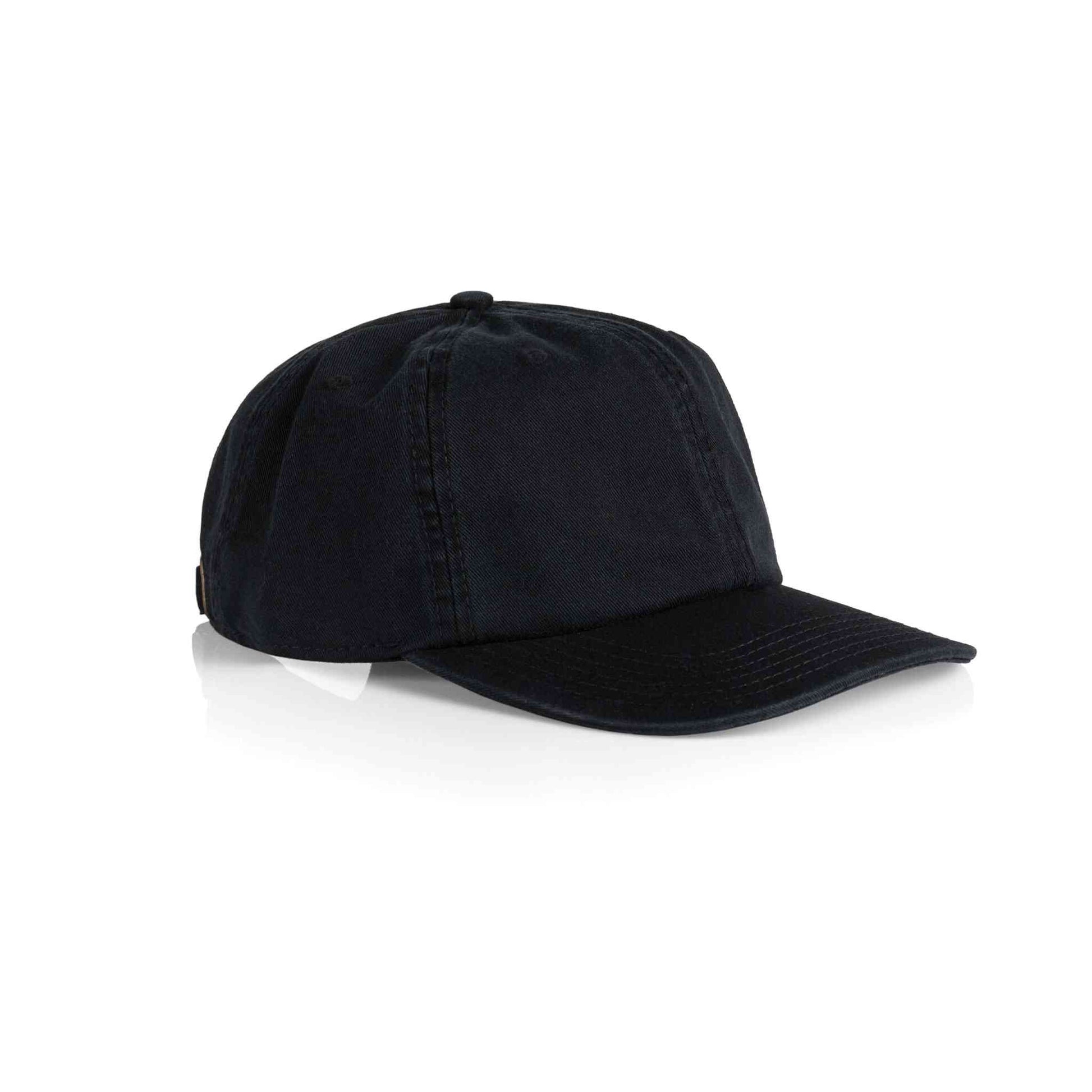 AS Colour 1116 James 6 panel cap in black colour, side view