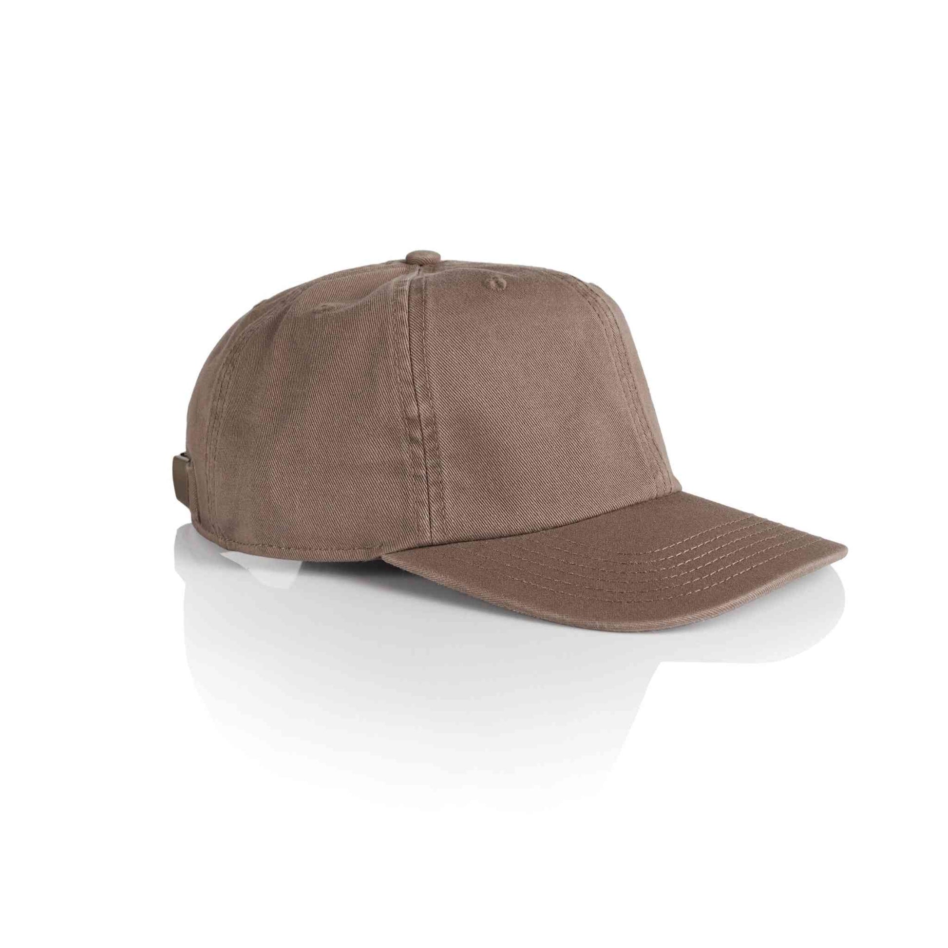 AS Colour 1116 James 6 panel cap in coffee colour, side view