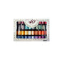 40 pack country colour Embroidery Thread set on white background