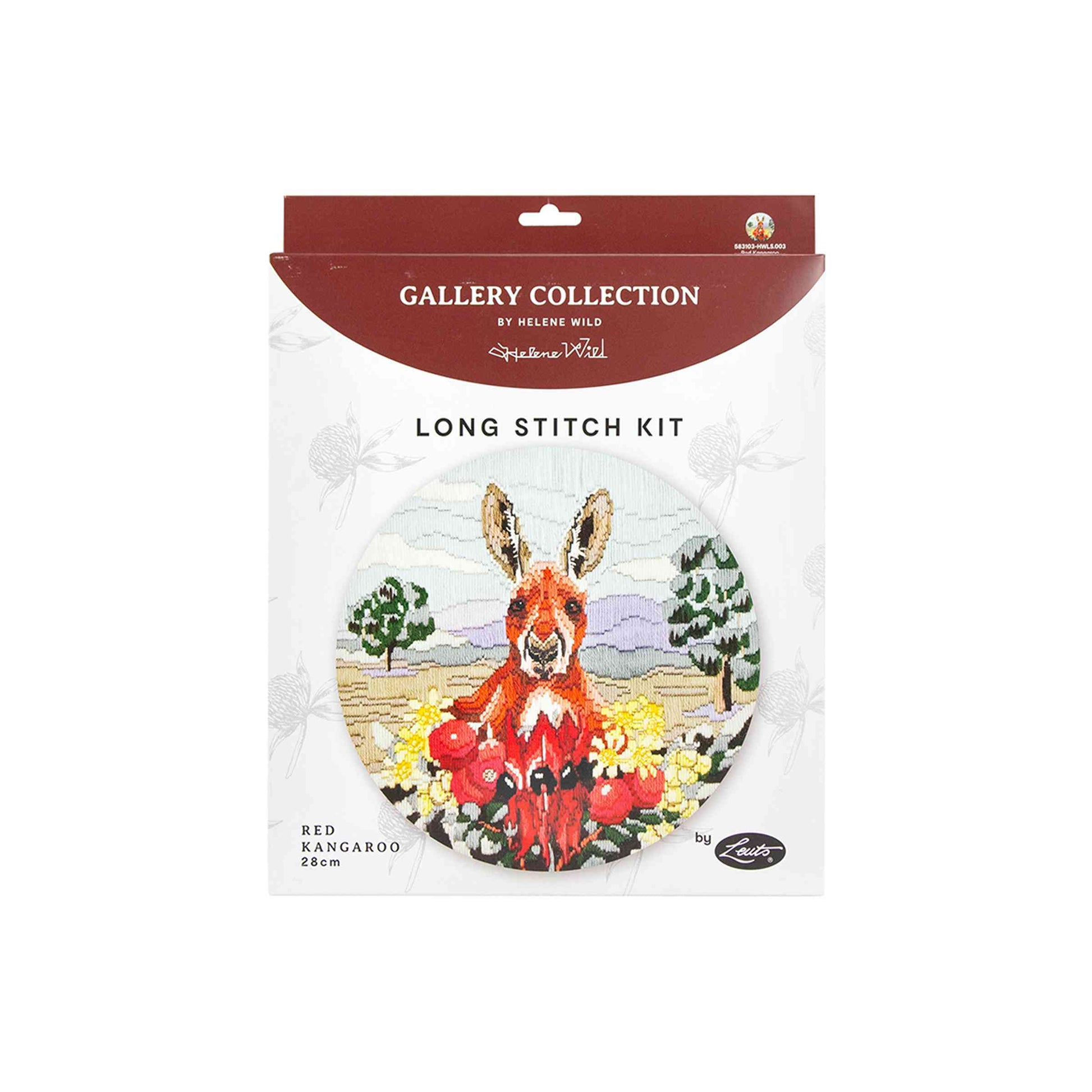 Red Kangaroo Longstitch on white background