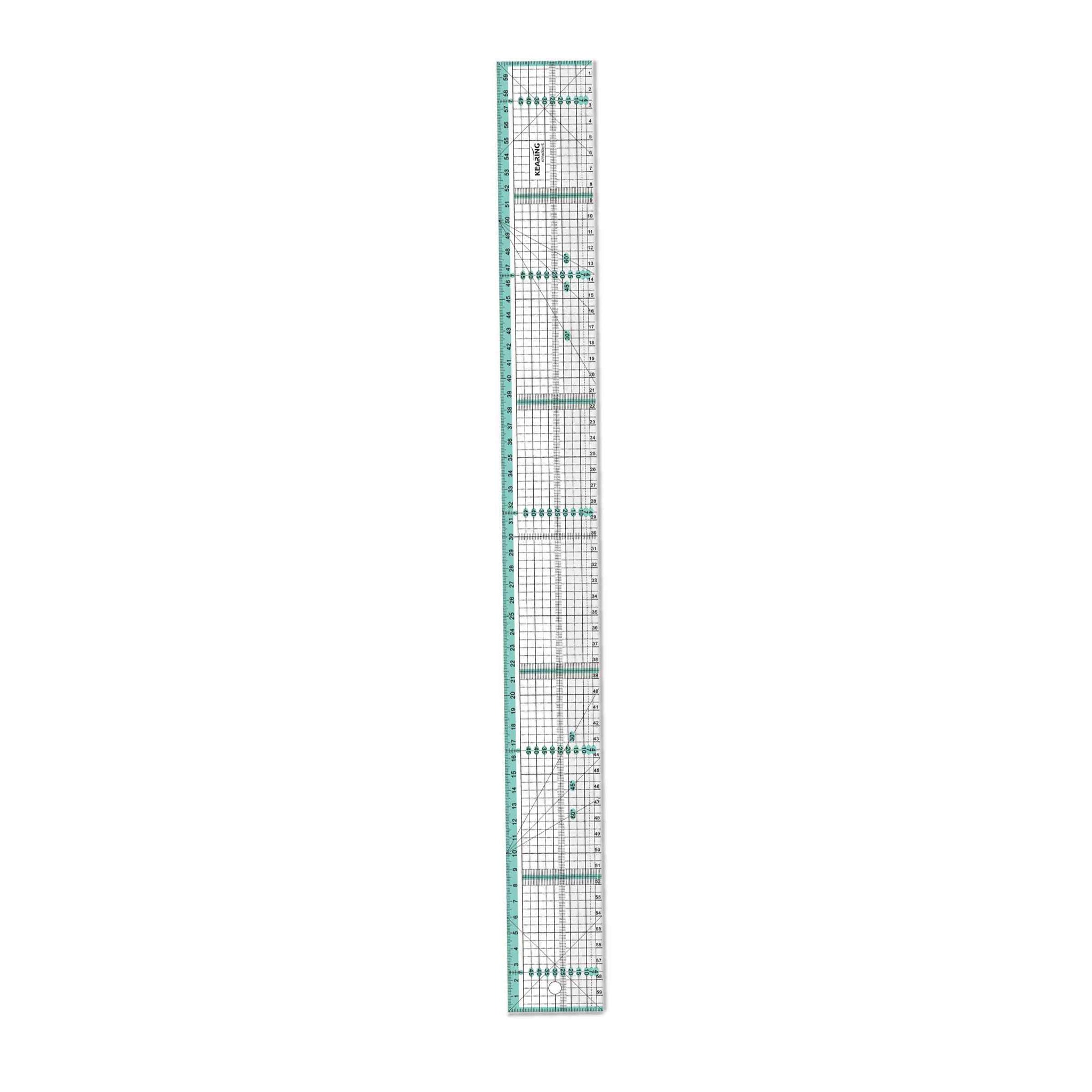 Patchwork Quilting Ruler with Metal Edge 60cm – Bobbin and Ink