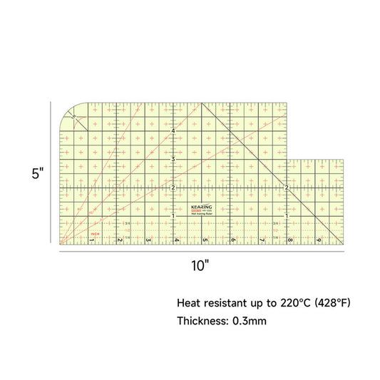 Kearing Hot Ironing Ruler on white background