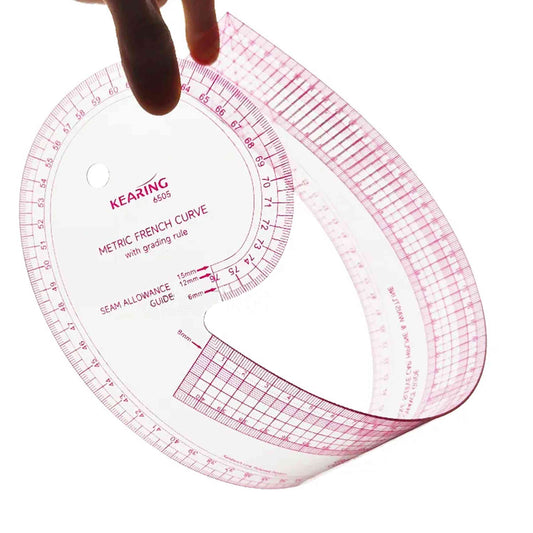 Kearing Metric Frech Curve Ruler Bent on white backgound