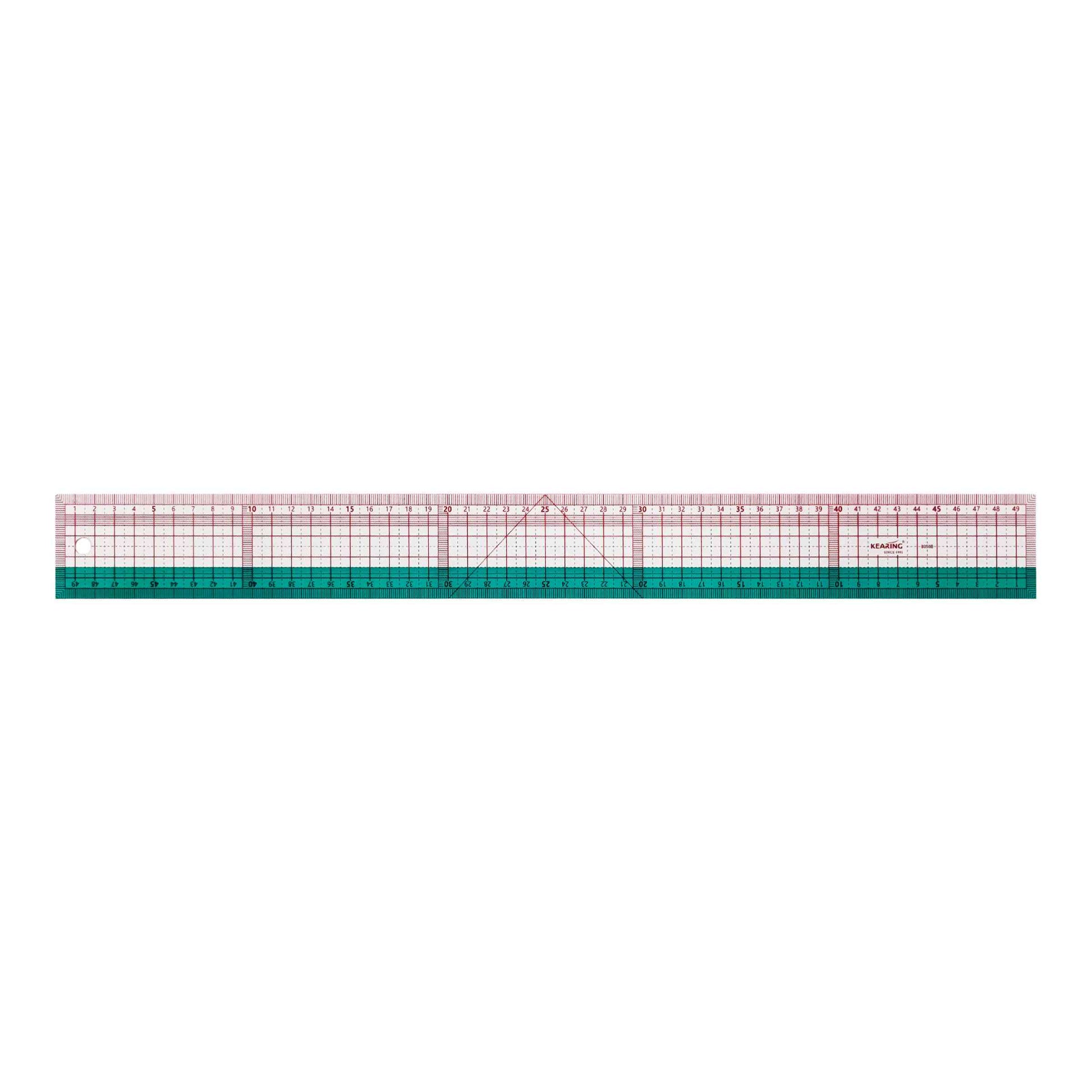 Kearing plastic pattern grading ruler 50cm on white background
