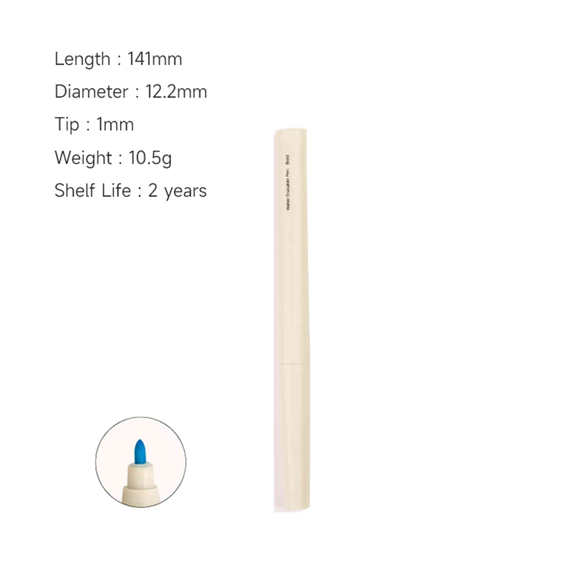 Kearing Water erasable pen blue in white backkground