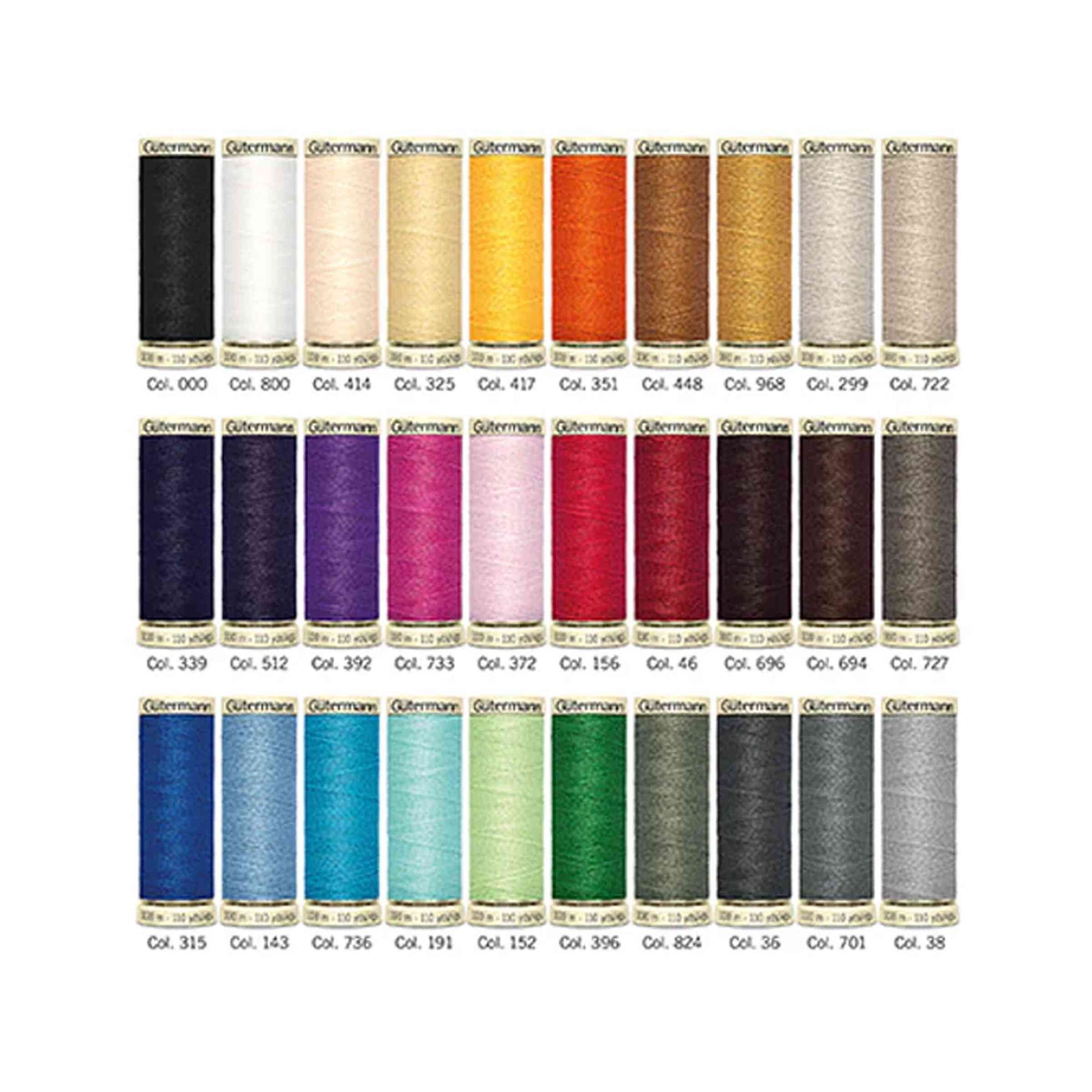 Gutermann Sew All Thread 30 pack on white background