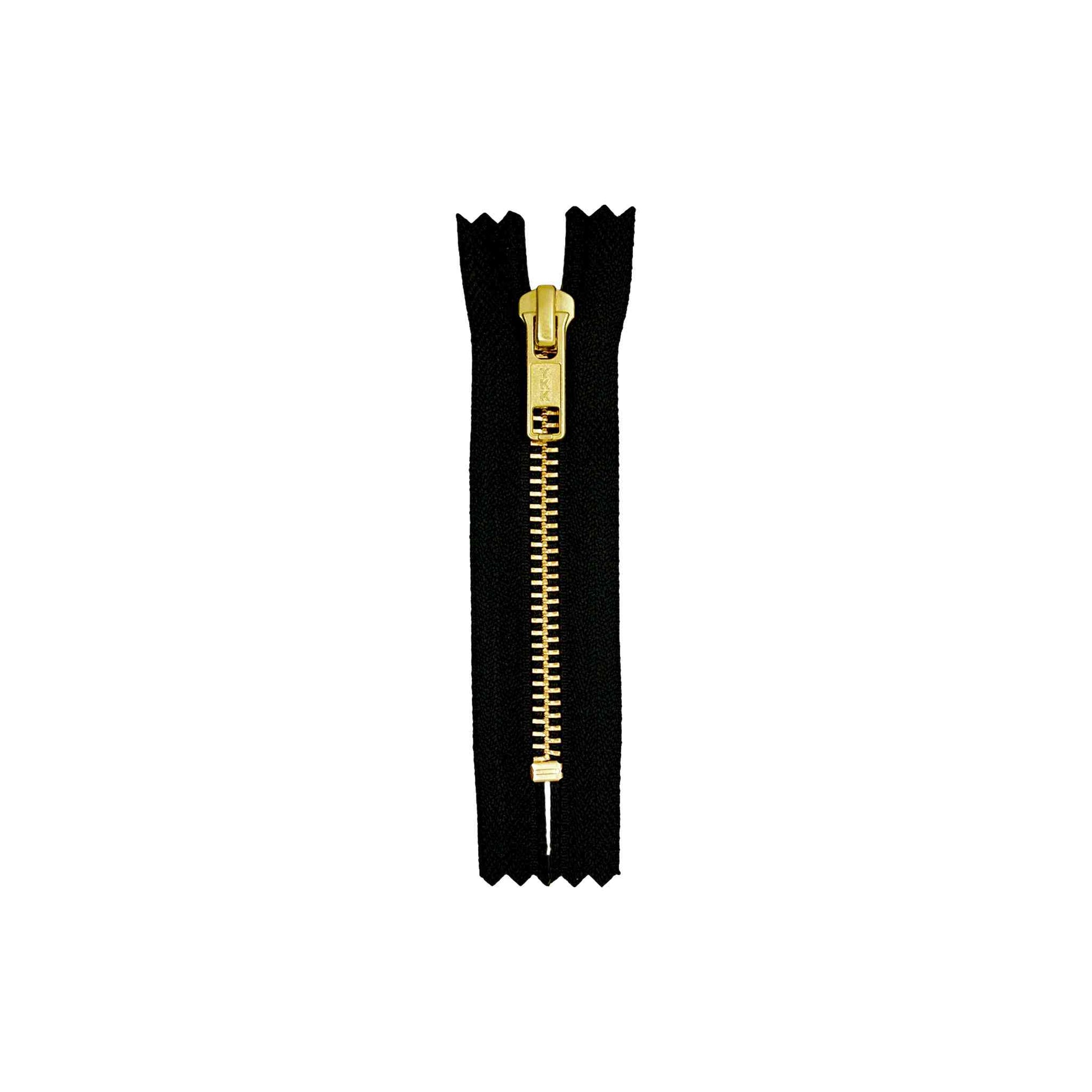 YKK black with golden brass zip RGC-56 DA8 0 PB14 GREEN-F KENSIN N-ANTI