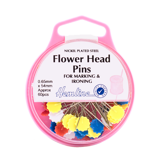 Hemline Flower Head Pins
