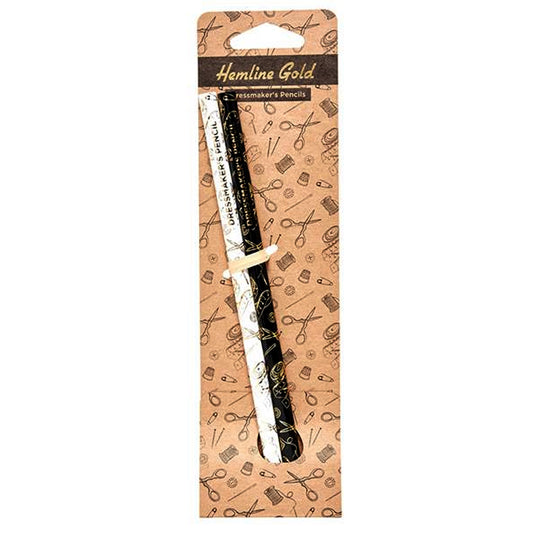 Hemline Gold Dressmaker Pencil 2pcs White / Grey lead