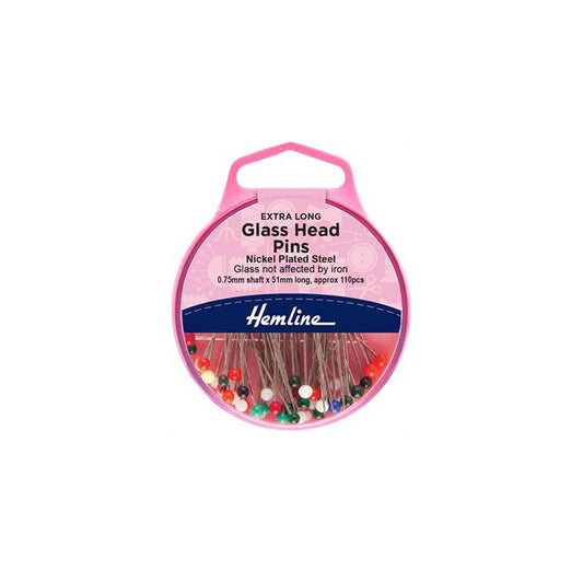 Hemline Glass Head Pins