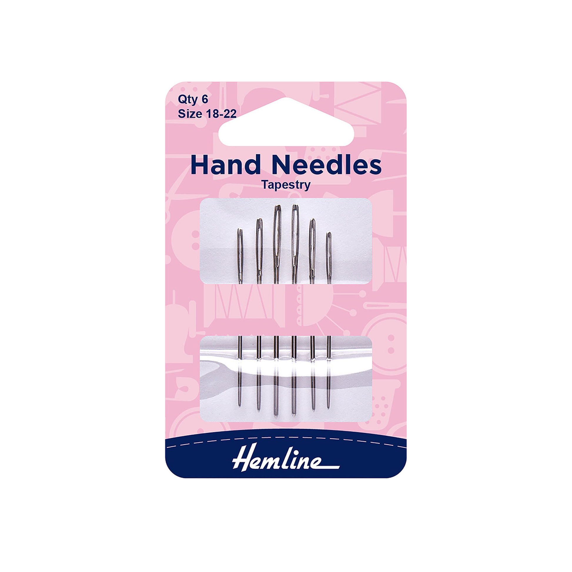 SINGER Tapestry Hand Needles, Set of 6 Sewing Needles, Sizes 18 & 22