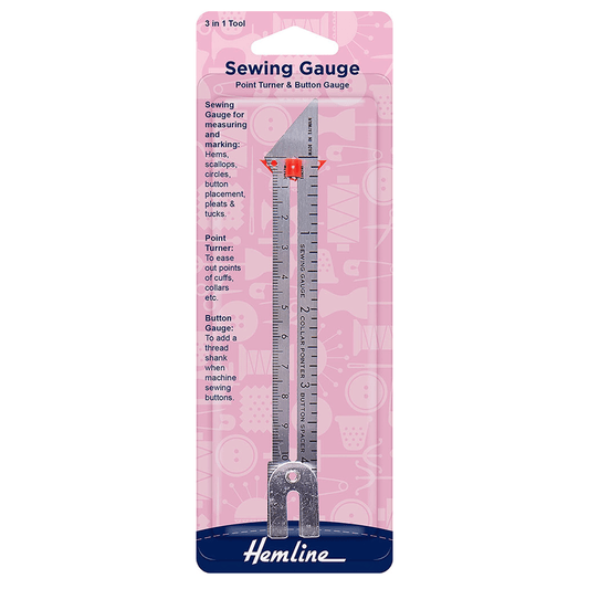 Hemline Sewing Gauge, Point Turner & Button Gauge