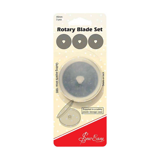 Sew Easy Rotary Cutter Replacement Blades (45mm Diametre, Various Types)