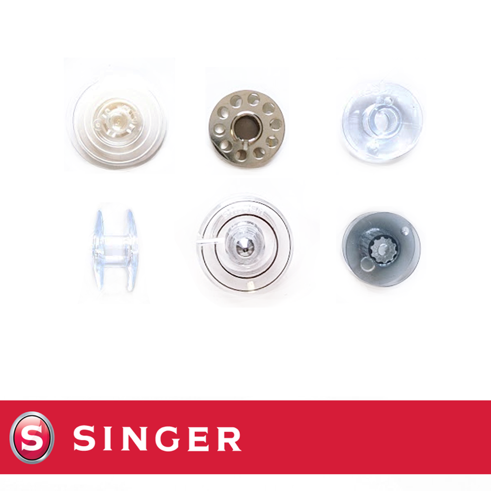 SINGER® Class 15 Black & White Threaded Bobbins with Case, 36ct.